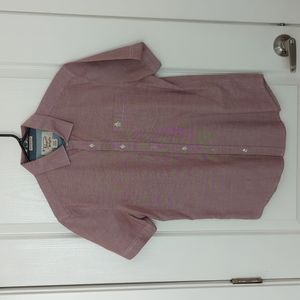 Penguin Small Red Short Sleeve Button Down